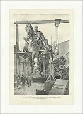 Das Reiterstandbild Kaiser Wilhelms I. in Berlin K. Storch Holzstich E 16603