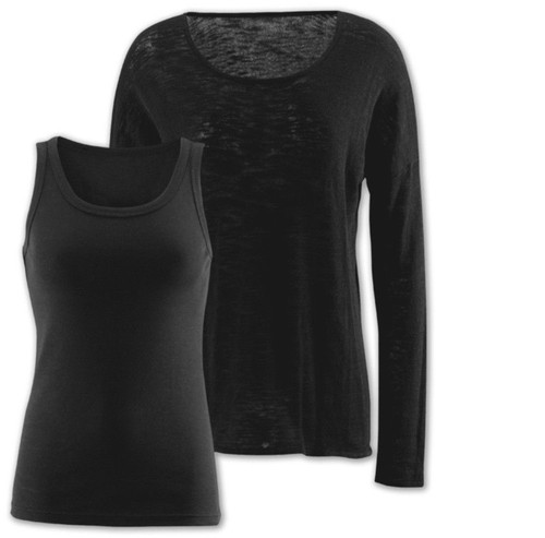 Damen pullover mit top 2er - top, set