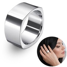 eckiger Ring aus gebürstetem