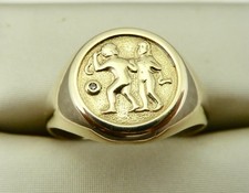 Ring 333/- Gold Diamant Adam und Eva Motiv