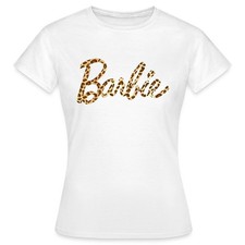 Barbie Leo-Print Logo Frauen T-Shirt