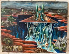 Altes Fantasie Gemälde auf