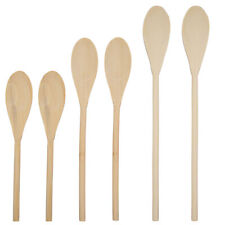 6x Kochlöffel Holzkochlöffel Pfannenwender Küchenhelfer Set Rühr-Löffel Holz