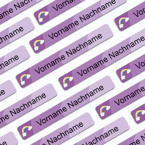 60x namensaufkleber mit - 60x,