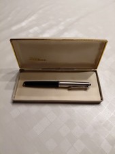 Alter Pelikan Silvexa Kolbenfüller Schwarz   Vintage Füller Mit Etui Box Vintage
