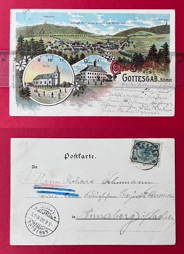 Litho gottesgab böhmen - ak, in
