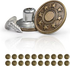 20er Set Stern Jeans Knöpfe