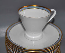 Rosenthal Kaffeetasse mit Untere Form 2000 Gala Blau Goldrand Service Porzellan