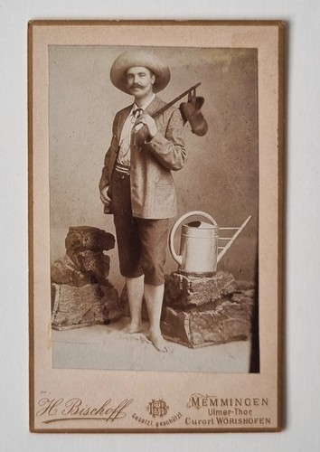 Tolles cdv foto barfüßiger - tolles,
