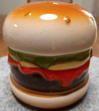 Spardose lustig Hamburger ca.14cm Sparschwein Kinder Keramik Kü Deko wichteln