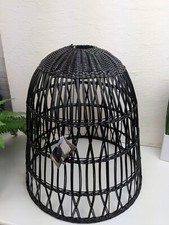 Outdoor Lampenschirm Kunststoffgeflecht H50cm Rattanoptik für E27 Fassungen