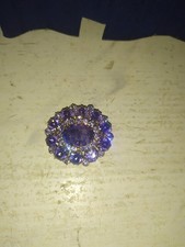 Alte Brosche Amethyst 