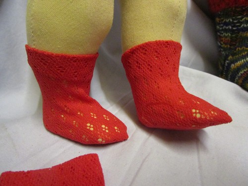 Rote dünne socken mit muster - dünne,
