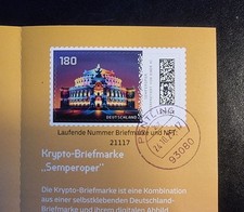 1 x Booklet Briefmarke Semperoper Dresden 2025 gestempelt Gelb