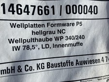 Eternit Wellpulthauben  Wellplatten Hellgrau Form 5 28 Stück Asbestfrei