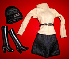 %***Barbie Kleidung*Pullover*Rock*Stiefel*Mütze*Gürtel*Standard 29cm***%