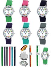 Kinder Armbanduhr Mädchen Jungen Lernuhr Kinderuhr Wechselarmband analog Quarz