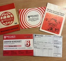 Original Becker Europa Bedienungsanleitung Autoradio 70/80Jahre Mercedes Porsche