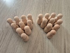 20x XXL Kegel Spielfiguren Holz Natur