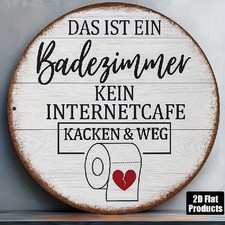 Blechschild rund Badezimmer