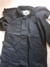 Wachsmantel lang australisch. schwarz Gr  S