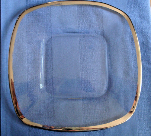 Schwerer eckiger glasteller - schwerer,,