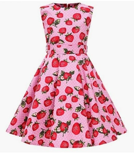50s kleid mädchen erdbeeren - 50s,
