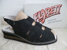 Florett Sandale Sandalen Sandalette Sandaletten Schuhe Leder schwarz