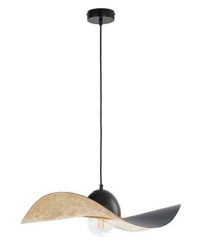 Pendelleuchte e27 schwarz gold - schwarz,