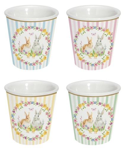 4er set eierbecher happy - set,