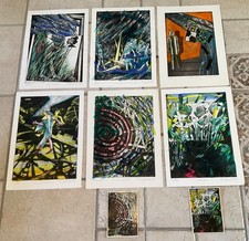 6 Original Farbradierungen von