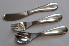 WMF Kinderbesteck Knuddel cromargan, 3 teilig, Gabel graviert mit Marlene