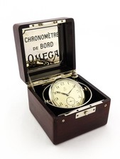 Omega Deckuhr / Schiffschronometer mit 8 Tage Werk