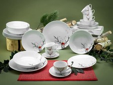 Luna Hirsch Weihnachtsgeschirr 30tlg für 6 Personen Porzellan von CreaTable