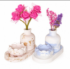 Tlg deko set - gips, vase