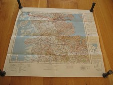 alte Landkarte von 1939 L 55 Kiel Flensburg Neumünster Heide Sylt Husum