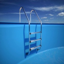 Tiefbeckenleiter Edelstahl V2A 3 Stufen WEIT ASTRAL Pool - Poolleiter Schwimmbad