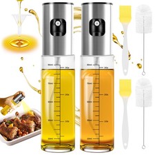 2x Öl Sprayer Zerstäuber Ölspender Bürste Trichter Cooking Spray Glas Ölsprüher♥