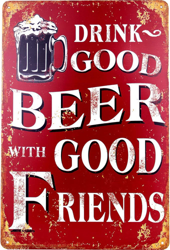 Blechschild retro drink good - blechschild,