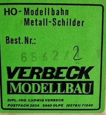 Verbeck H0 Dampflok Plakette