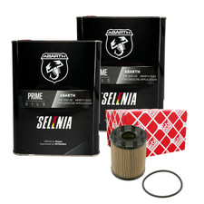 4L Petronas Selenia Abarth 10W50 Ölfilter Ölservicekit für Fiat 500 Abarth
