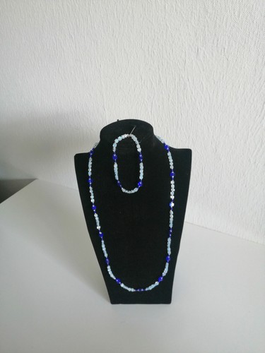 Glasperlen kette und armband - und,
