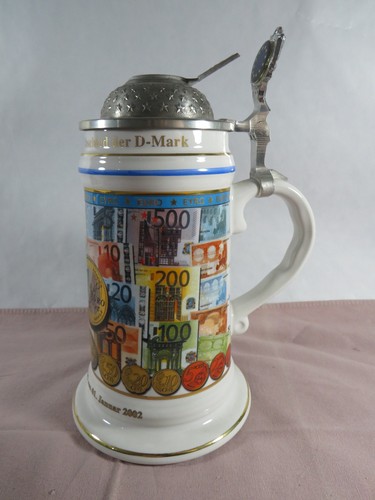 Bierkrug mit zinndeckel zur - zinndeckel,