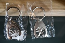 2  Audi Peugeot Berlin Chip Einkaufswagenchip Schlüsselanhänger Metall Designe