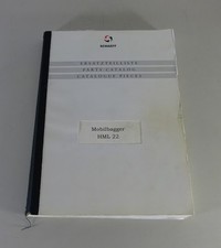 Ersatzteilliste / Teilekatalog Schaeff Mobilbagger HML 22 Stand 10/1997