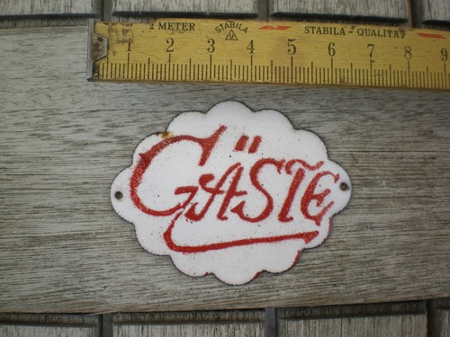 Gäste schild emaile - "gäste",