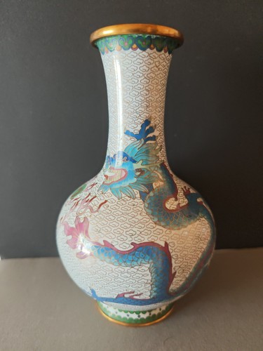 Cloisonne emaille vase china - cloisonne,