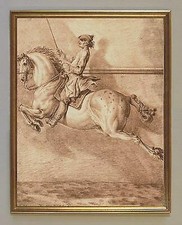 Kapriole klassische Reitkunst Sprung Johann Elias Ridinger 015 Gerahmt