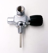 Monoventil Druckluft 300bar rechts, Flaschenhalsgewinde kleinkonisch, erweiterba