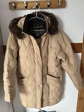 Sandra Pabst Damen Daunen Winter Jacke Beige mit Kapuze Gr. XL
